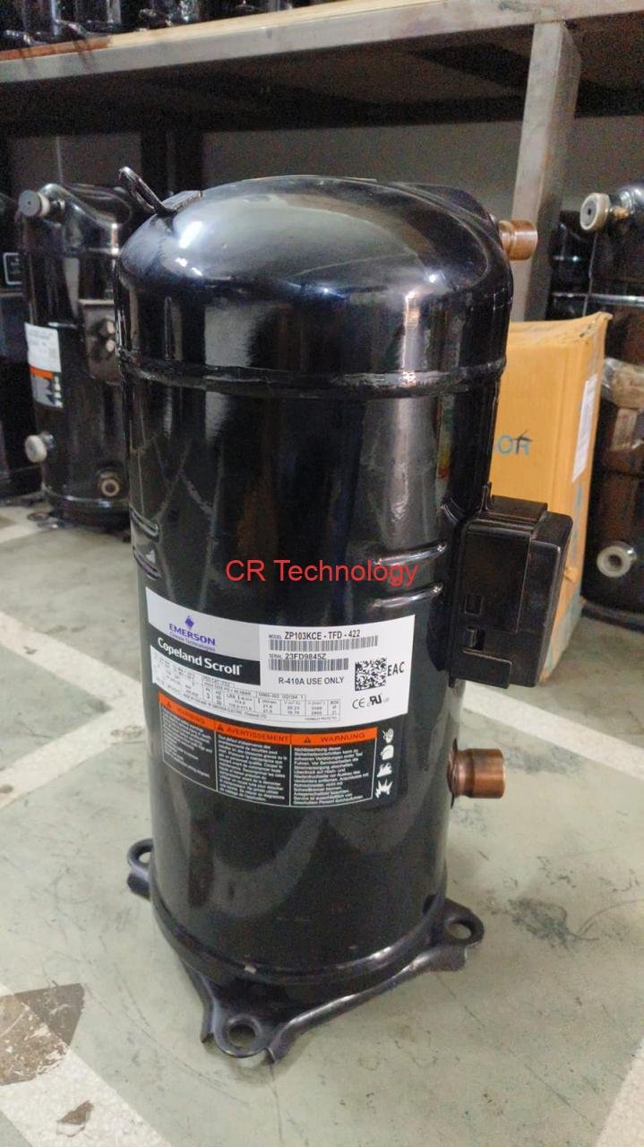 Emerson Copeland ZP103KCE-TFD-422 Scroll Compressor – R410A, 460V, 3 Phase, 8.5 Ton, High Efficiency HVAC
