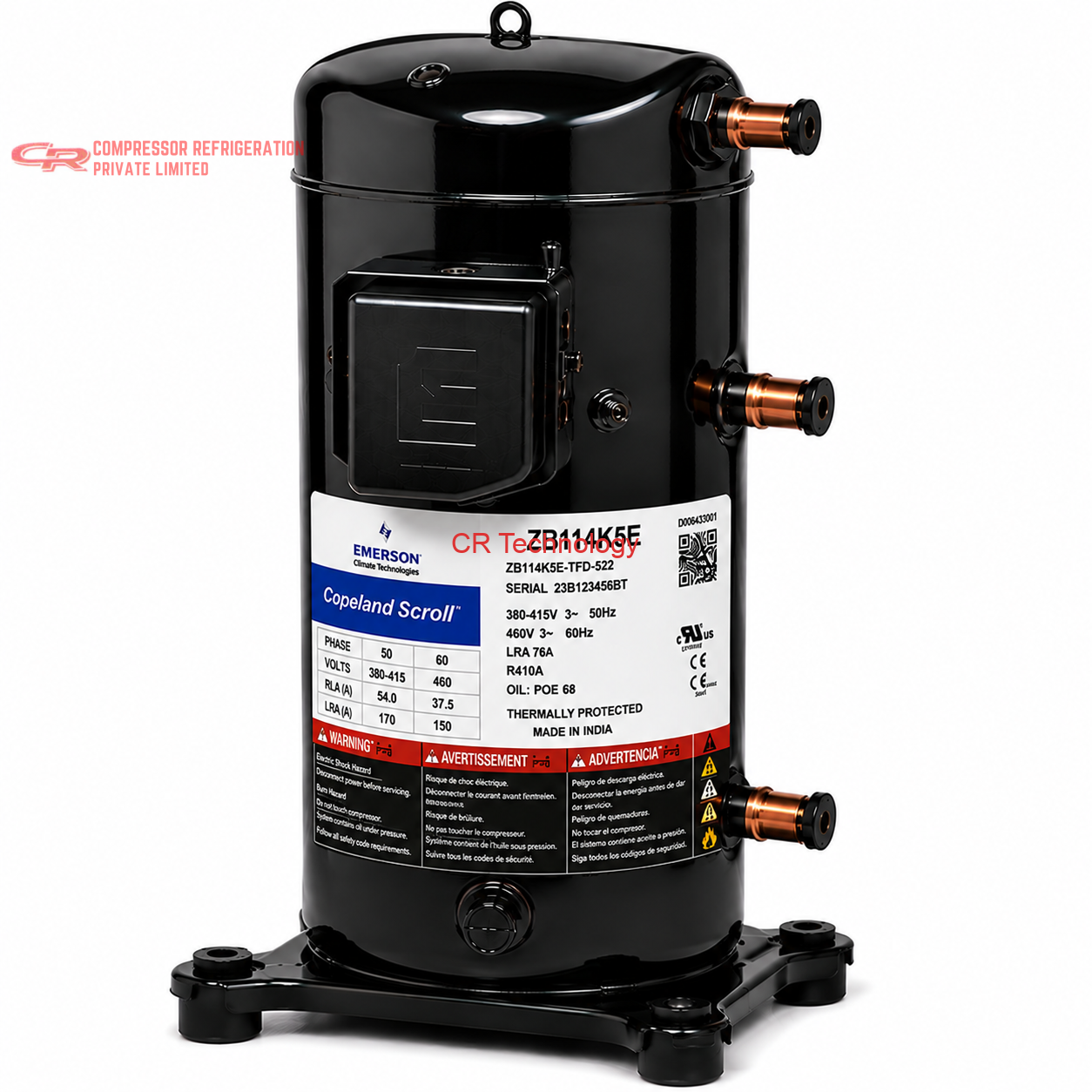 Copeland ZB114K5E Scroll Compressor
