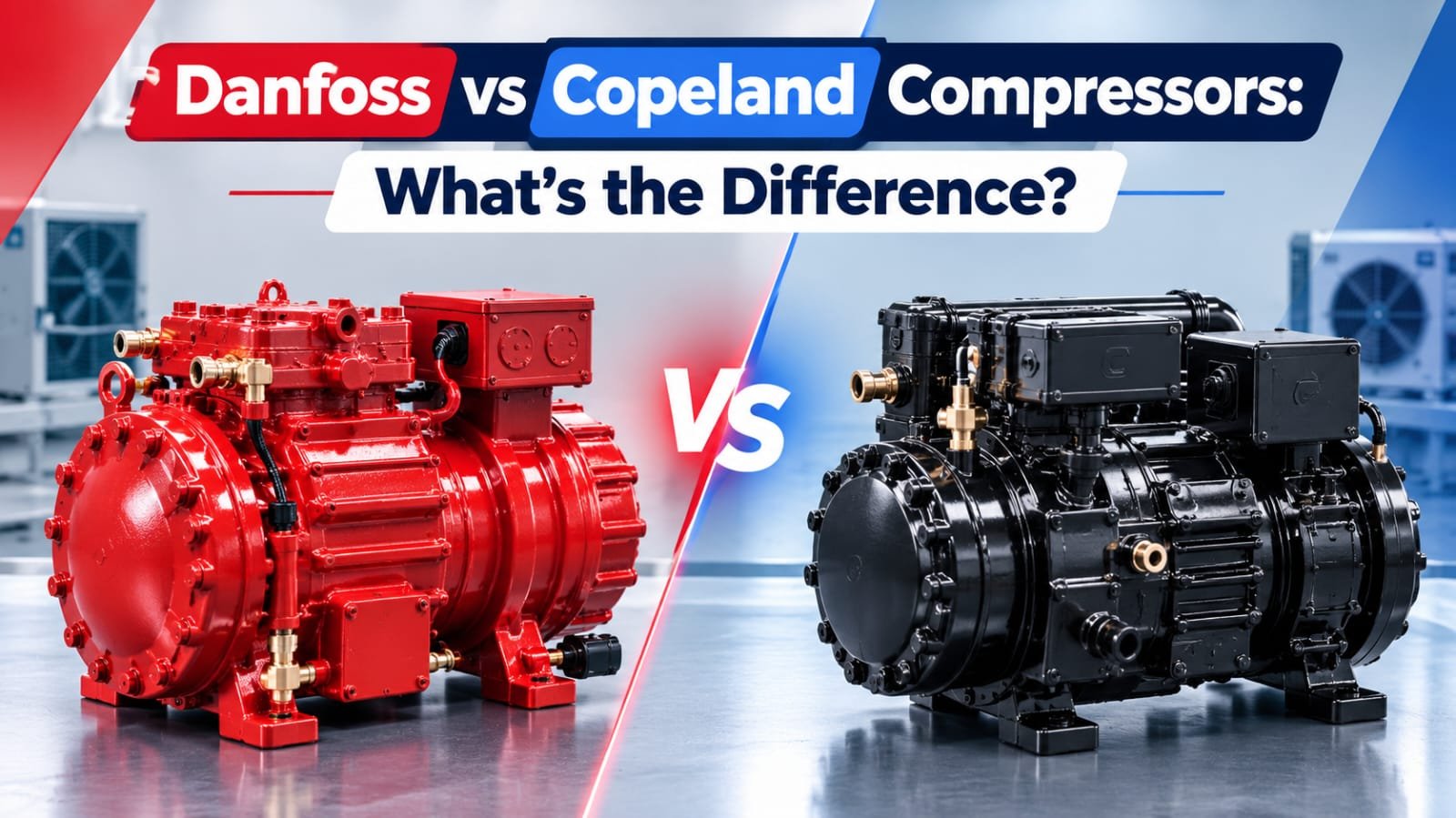 Danfoss vs Copeland compressors comparison for industrial refrigeration systems