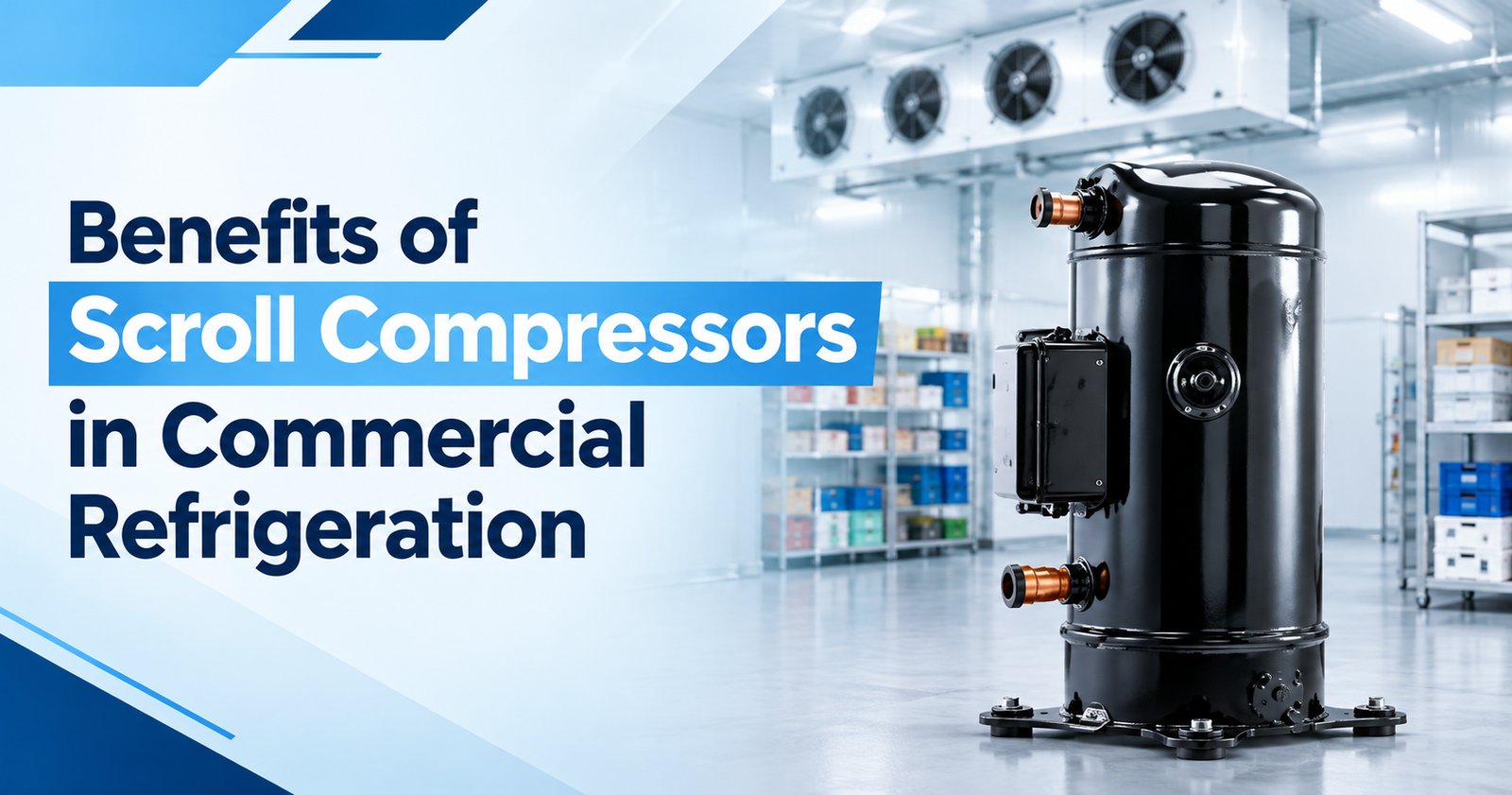 Scroll compressor used in commercial refrigeration systems